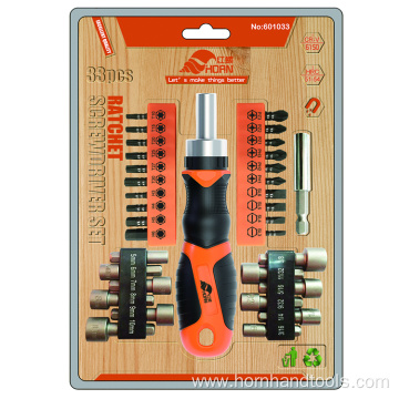 33pcs precise ratchet cheap screwdriver and bits set